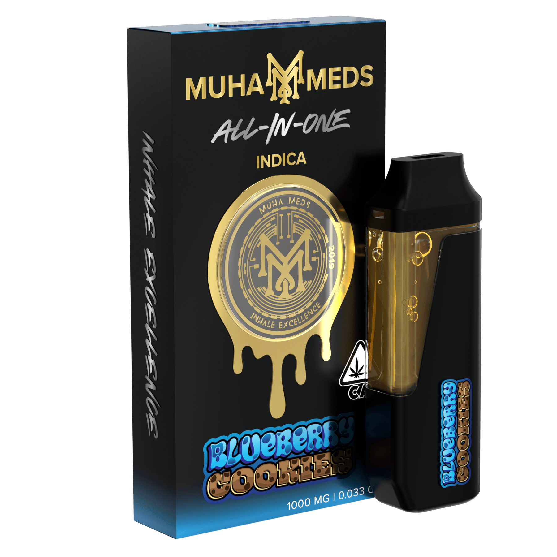 Muha Meds All-In-One Blueberry Cookies 1000MG Disposable (Indica) – La