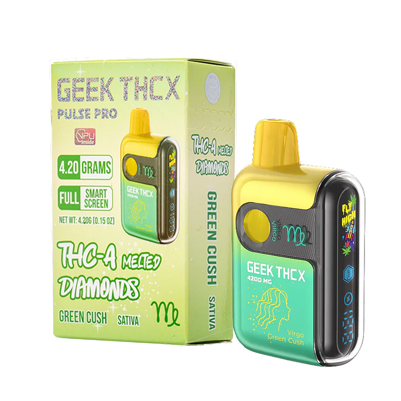 Geek THCX Pulse Pro 4.20G THC-A Melted Diamonds Disposable – Green Cush (Sativa)