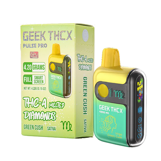 Geek THCX Pulse Pro 4.20G THC-A Melted Diamonds Disposable – Green Cush (Sativa)